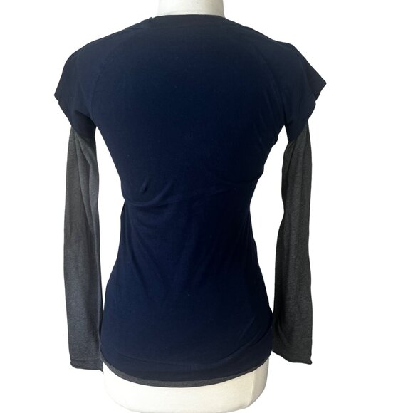 Nike Pitt Panthers Tshirt Womens Medium Blue Gray Fanwear Layered Look - Picture 2 of 8